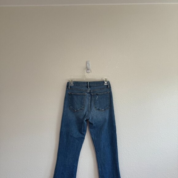 ☀️ FRAME Denim Le High Straight Jeans Size 24 Thistlemore Distressed Medium Wash - Picture 6 of 9